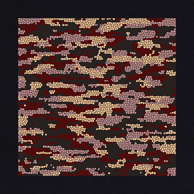 Camo Pattern - Maroon Grey wheat by Tshirtstory